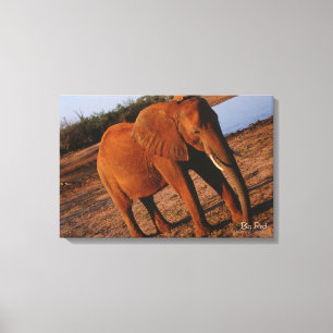 Impressão Em Tela Vermelho Grande