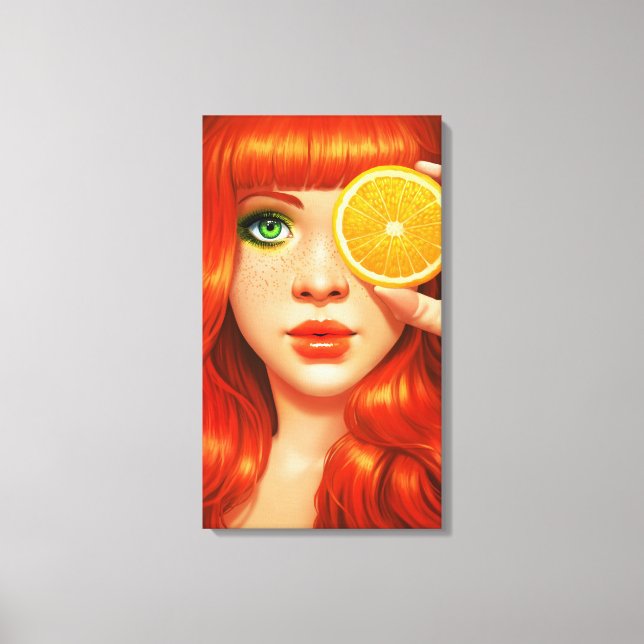 Impressão Em Tela VermelhoLaranja (Frente)