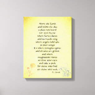 Impressão Em Tela Verso inspirado das fadas da flor do vintage