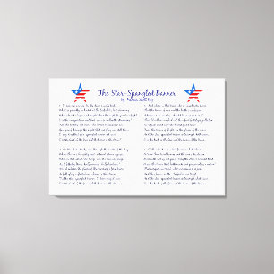 Impressão Em Tela Versos e estrelas da bandeira star spangled quatro