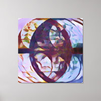 Vesica Piscis 369 | Dourada e Lavanda, Abstrato