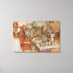 Impressão Em Tela Véspera de Natal de Carl Larsson, Férias Antigas