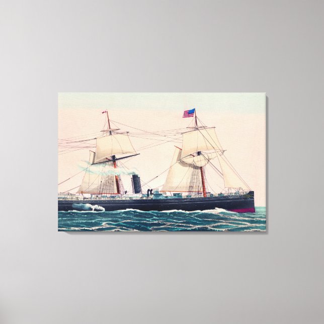 Impressão Em Tela Vestígio da Linha Anchor, 1876 (Frente)