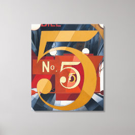 Impressão Em Tela Vi a Figura 5 em Dourado | Charles Demuth |