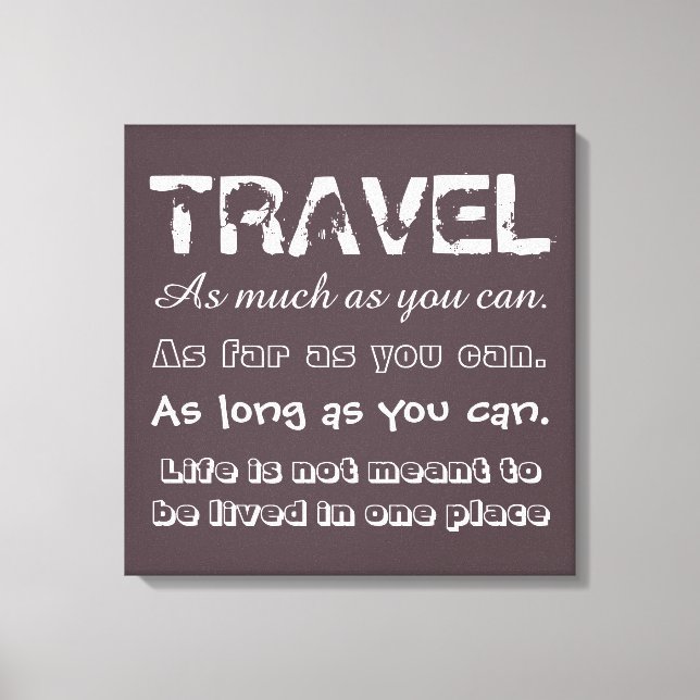 Impressão Em Tela Viagem (Frente)
