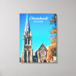 Impressão Em Tela Viagem da Catedral de ChristChurch, Nova Zelândia