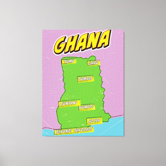 Impressão Em Tela Viagem do Gana (Frente)