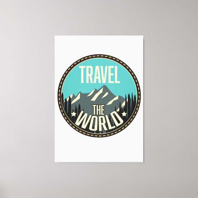 Impressão Em Tela Viagem do mundo (Frente)