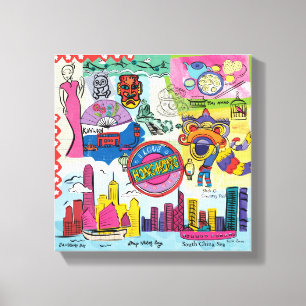 Impressão Em Tela Viagem global - Hong Kong