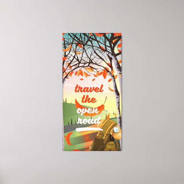 Impressão Em Tela Viagem, mochila aberta (Frente)