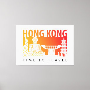 Impressão Em Tela Viagem para Hong Kong