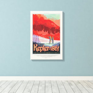 Impressão Em Tela Viagem Sci-Fi Ad, Planet Kepler-186f