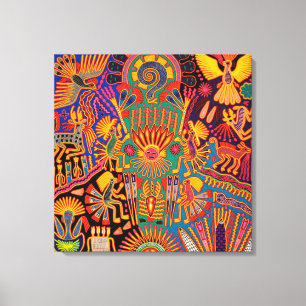 Impressão Em Tela Viagem tribal maia mexicano de Boho da arte de