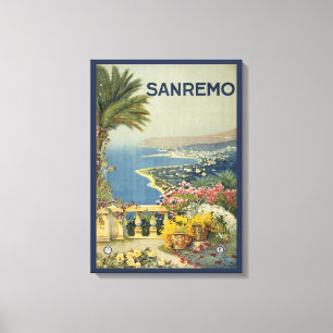 Impressão Em Tela Viagens vintage De San Remo De Um Terrace