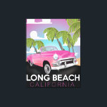 Impressão Em Tela Viagens vintage Long Beach California<br><div class="desc">Viagens vintage de Long Beach California. Um clássico californiano,  Long Beach auto poster.</div>