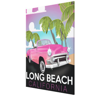 Impressão Em Tela Viagens vintage Long Beach California