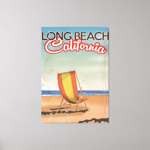 Impressão Em Tela viagens vintage Long Beach California