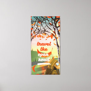 Impressão Em Tela Viaja a estrada aberta que Backpacking