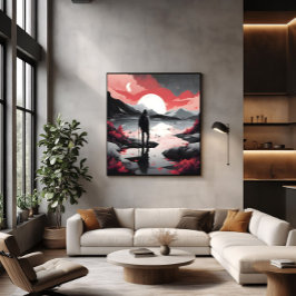 Impressão Em Tela Viajante ao Crepúsculo