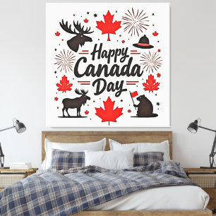 Impressão Em Tela Vibes do Dia do Canadá