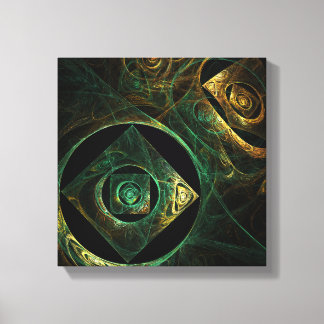 Impressão Em Tela Vibrações mágicas Abstrato preto e branco