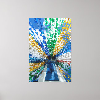 Impressão Em Tela Vibrant Brazilian Festa Junina Colorful Bunting Fl