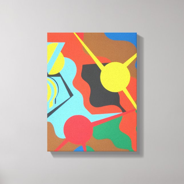 Impressão Em Tela Vibrant Yellow Plane Abstract Art Print (Frente)