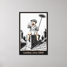 Impressão Em Tela Victorian Baby Chimney Sweep. Funny Baby
