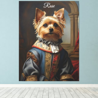 Impressão Em Tela Victorian Yorkshire Terrier em Clothes Whimsical