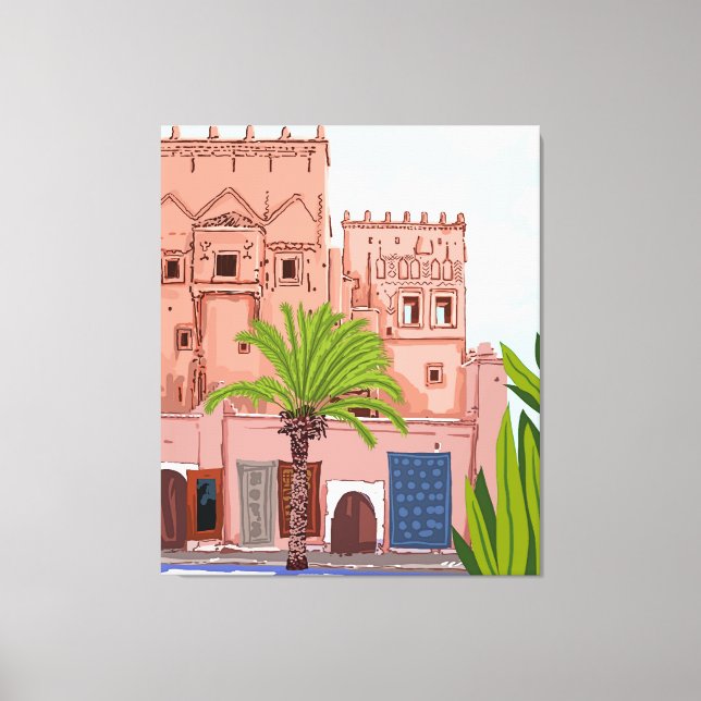 Impressão Em Tela Vida no Marrocos, Arquitetura (Frente)