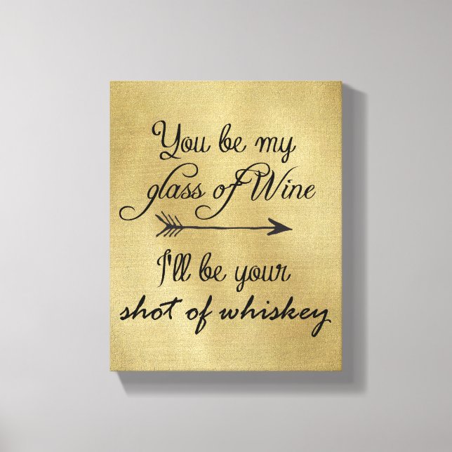 Impressão Em Tela Vidro de Shot de Vinho de Whiskey (Frente)