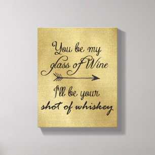 Impressão Em Tela Vidro do vinho disparado do uísque