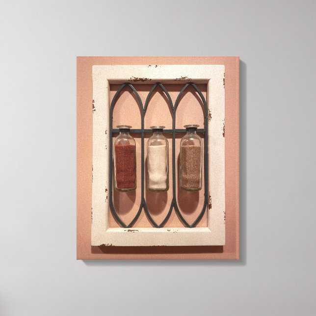 Impressão Em Tela Vidro Garrafas de Parede (Frente)