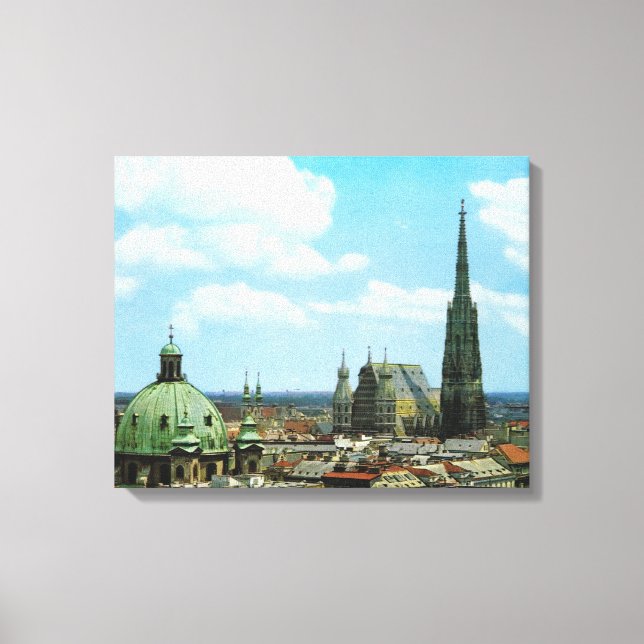 Impressão Em Tela Viena, Catedral de Stephen da Rua, Áustria (Frente)