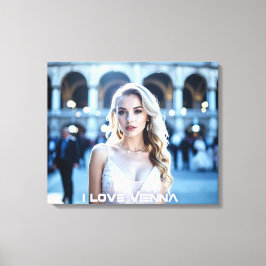 IMPRESSÃO EM TELA VIENNA - AUSTRIA - I LOVE VIENNA