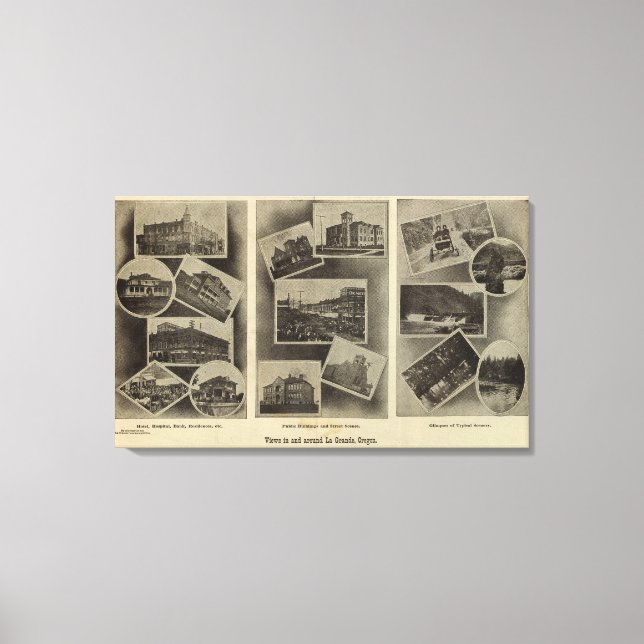 Impressão Em Tela Views, La Grande, Oregon (Frente)
