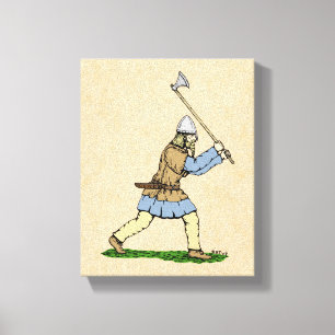 Impressão Em Tela Viking Warrior Wielding - Ax amplo