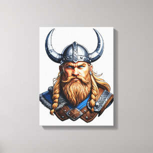 Impressão Em Tela Vikings Homem Nórdico