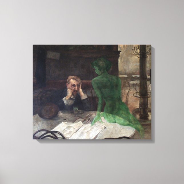 Impressão Em Tela Viktor Oliva - O Bebê Absinthe (1901) (Frente)