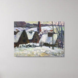 Impressão Em Tela Vila bretão sob a neve, 1894