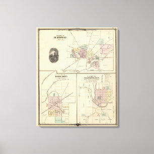 Impressão Em Tela Vilas de Platteville, de Boscobel e de Darlington