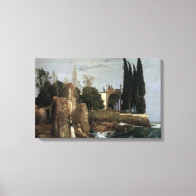 Impressão Em Tela Villa By Sea by Arnold Bocklin, Symbolism Art (Frente)