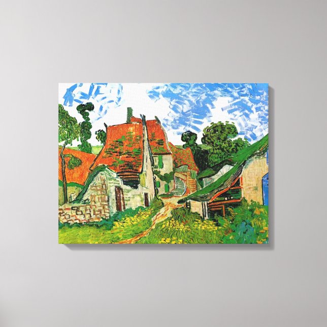 Impressão Em Tela Village Street em Auvers, Vincent van Gogh (Frente)