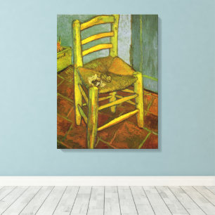 Impressão Em Tela Vincent van Gogh - A Cadeira de Vincent com seu Ca