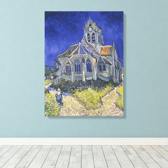 Impressão Em Tela Vincent Van Gogh, a Igreja dos Auvers (Insitu(piso de madeira))