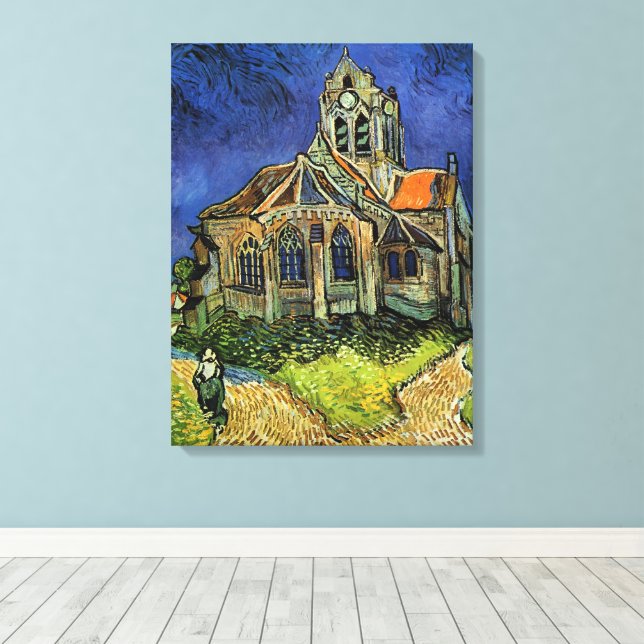 Impressão Em Tela Vincent van Gogh - A Igreja em Auvers (Insitu(piso de madeira))