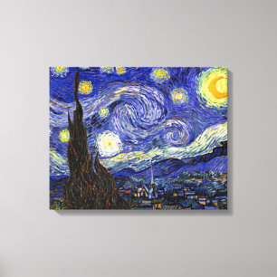 Impressão Em Tela Vincent Van Gogh - A Noite Estrelada Arte Fina