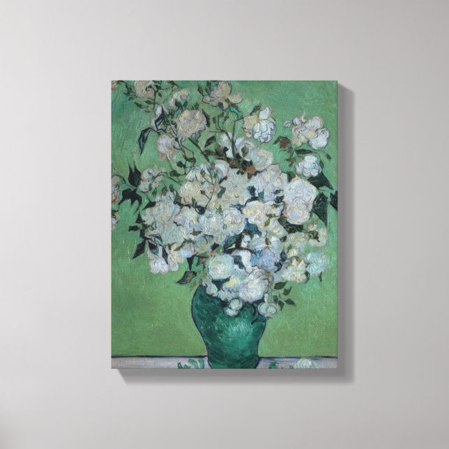 Impressão Em Tela Vincent van Gogh | A Vase de Rosas, 1890 (Frente)