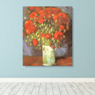Impressão Em Tela Vincent van Gogh Ainda Vase Vida com Poppies Verme