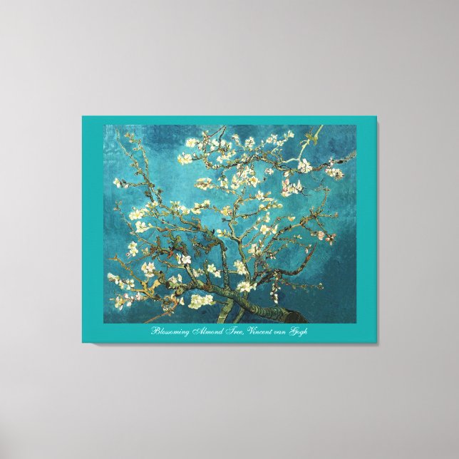 Impressão Em Tela Vincent van Gogh, Almond Tree florescente (Frente)